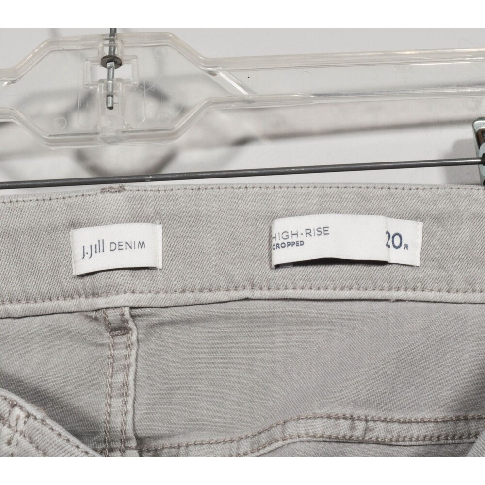 J. Jill Denim Gray Weimaraner High Rise Cropped Stretch Waist Jeans Sz 20 - Picture 4 of 4